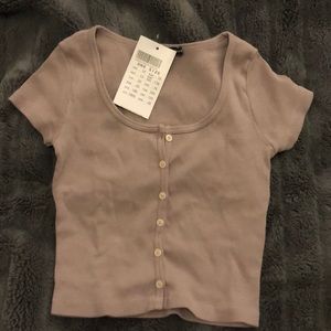 Brandy Melville blush cropped t-shirt